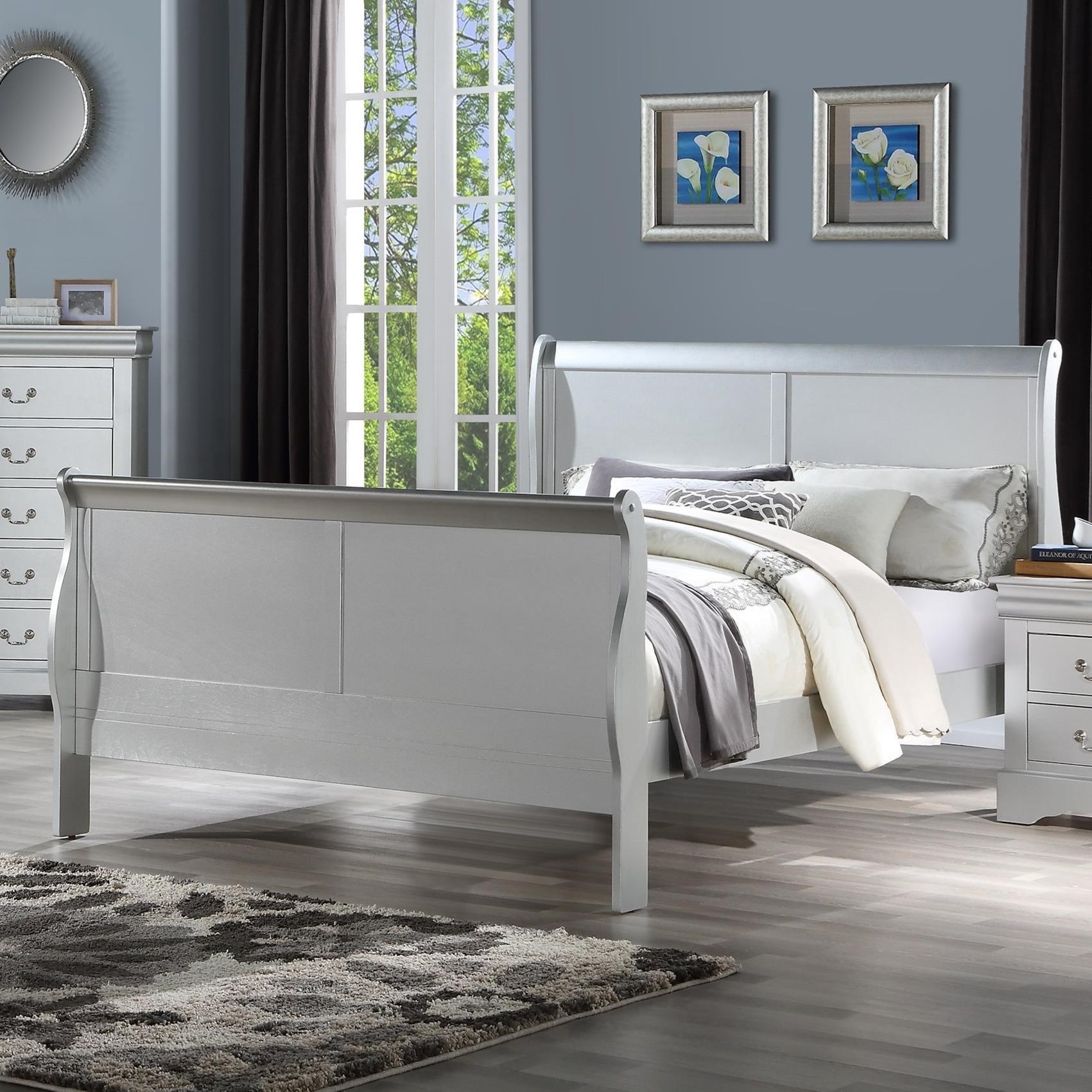 Noella store sleigh bed
